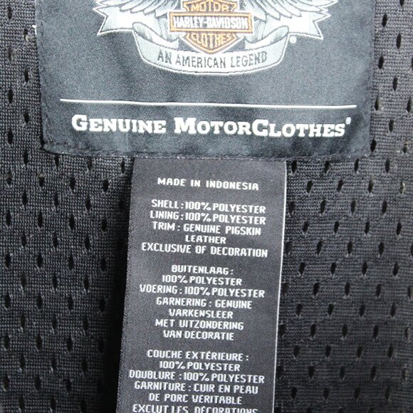 Harley Davidson Motorcycle Men's Black Padded Mesh Lining Riding Jacket Size 3XL - Picture 3 of 11